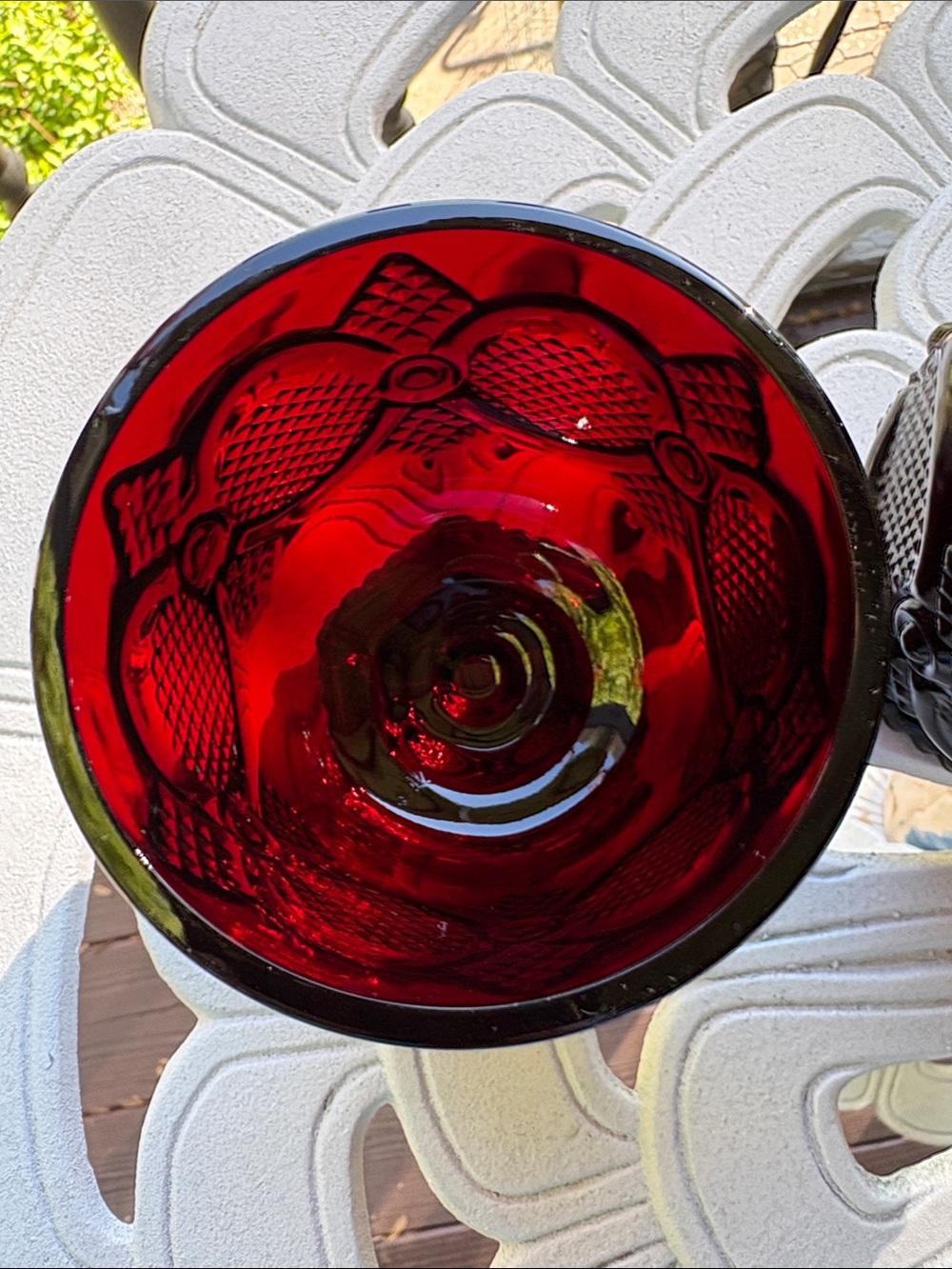 Avon Vintage Cape Cod Ruby Red Glass water tumbler. 2 available - Picture 4 of 4